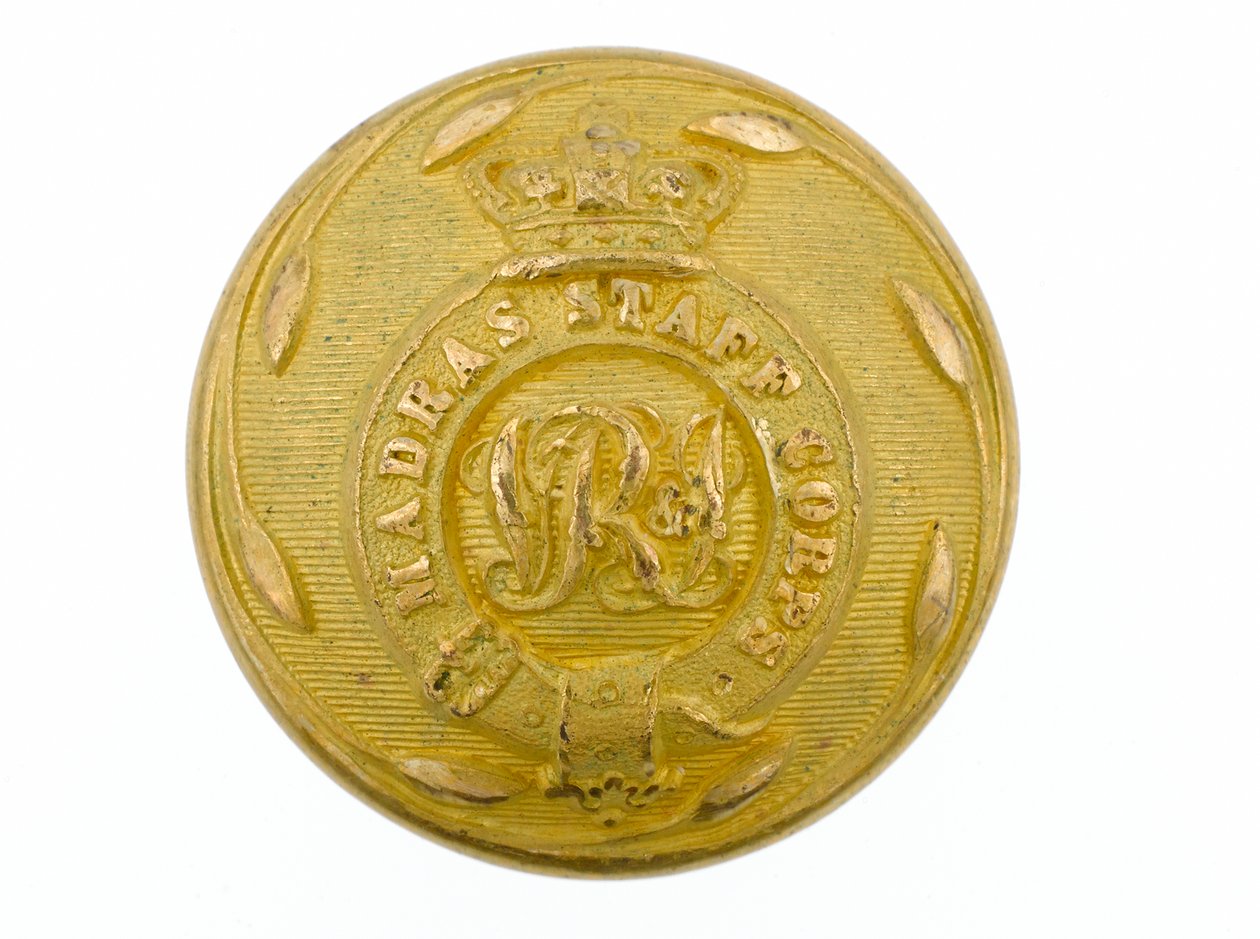 Bottone, Corpo di Stato Maggiore di Madras, 1861-1876 da English School