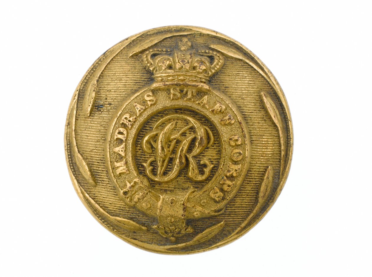Bottone, Madras Staff Corps, 1861-1876 da English School