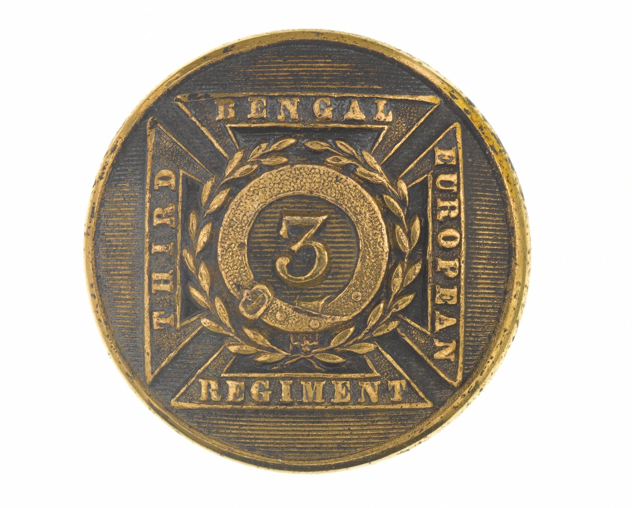 Bottone, ufficiale, 3º Reggimento Europeo del Bengala, 1854-1861 da English School