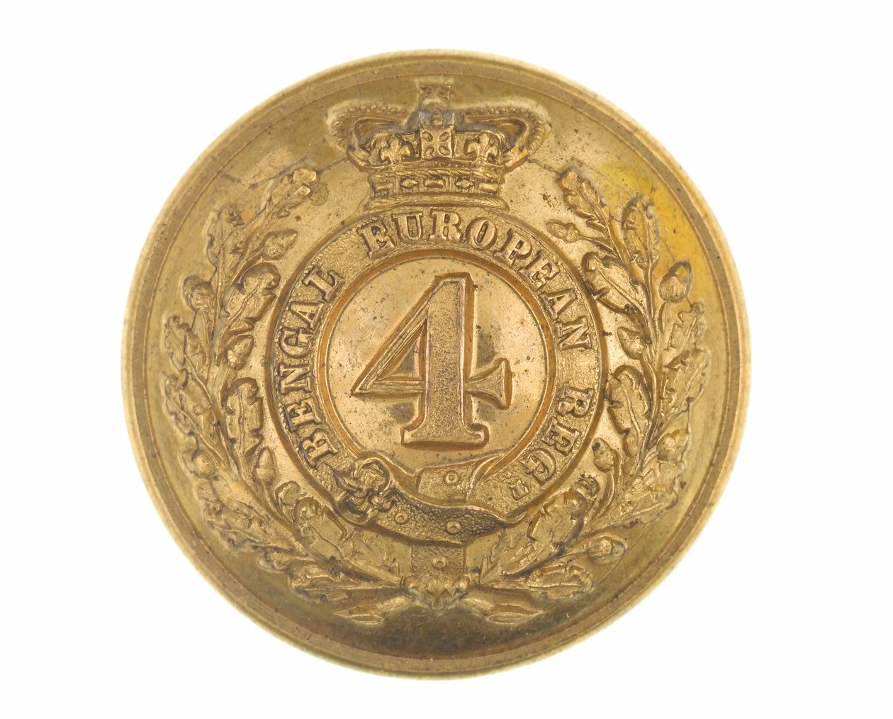 Bottone, ufficiale, 4º Reggimento Europeo del Bengala, 1855-1861 da English School