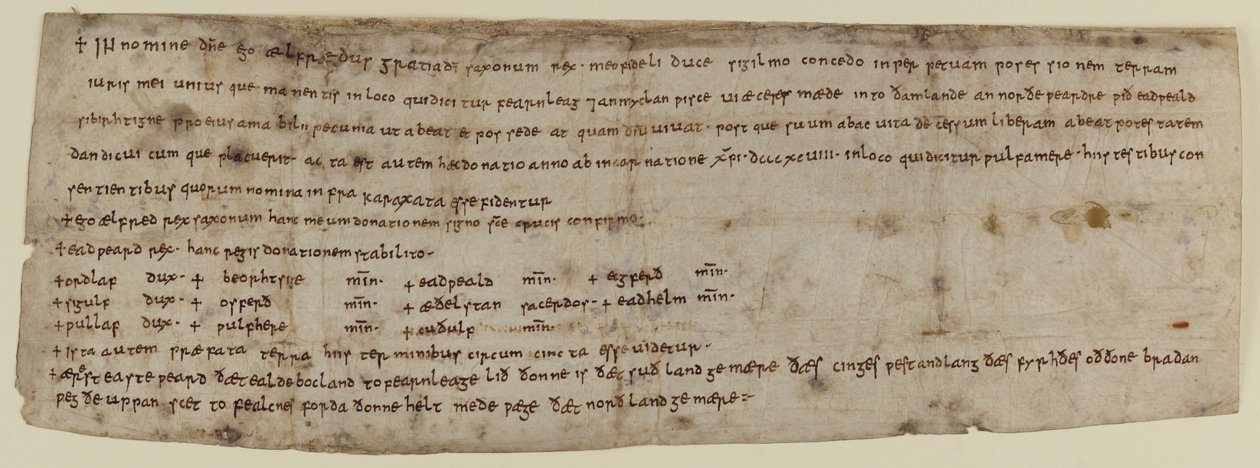 CCA-ChAnt/F/150 Carta di Re Alfredo, c.898 da English School