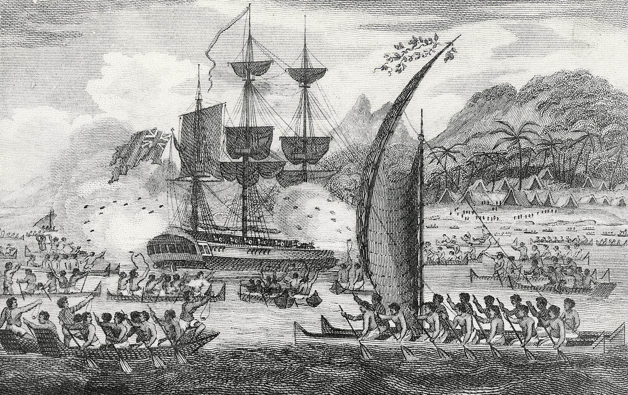 Il capitano Wallis attaccato dagli indiani da English School