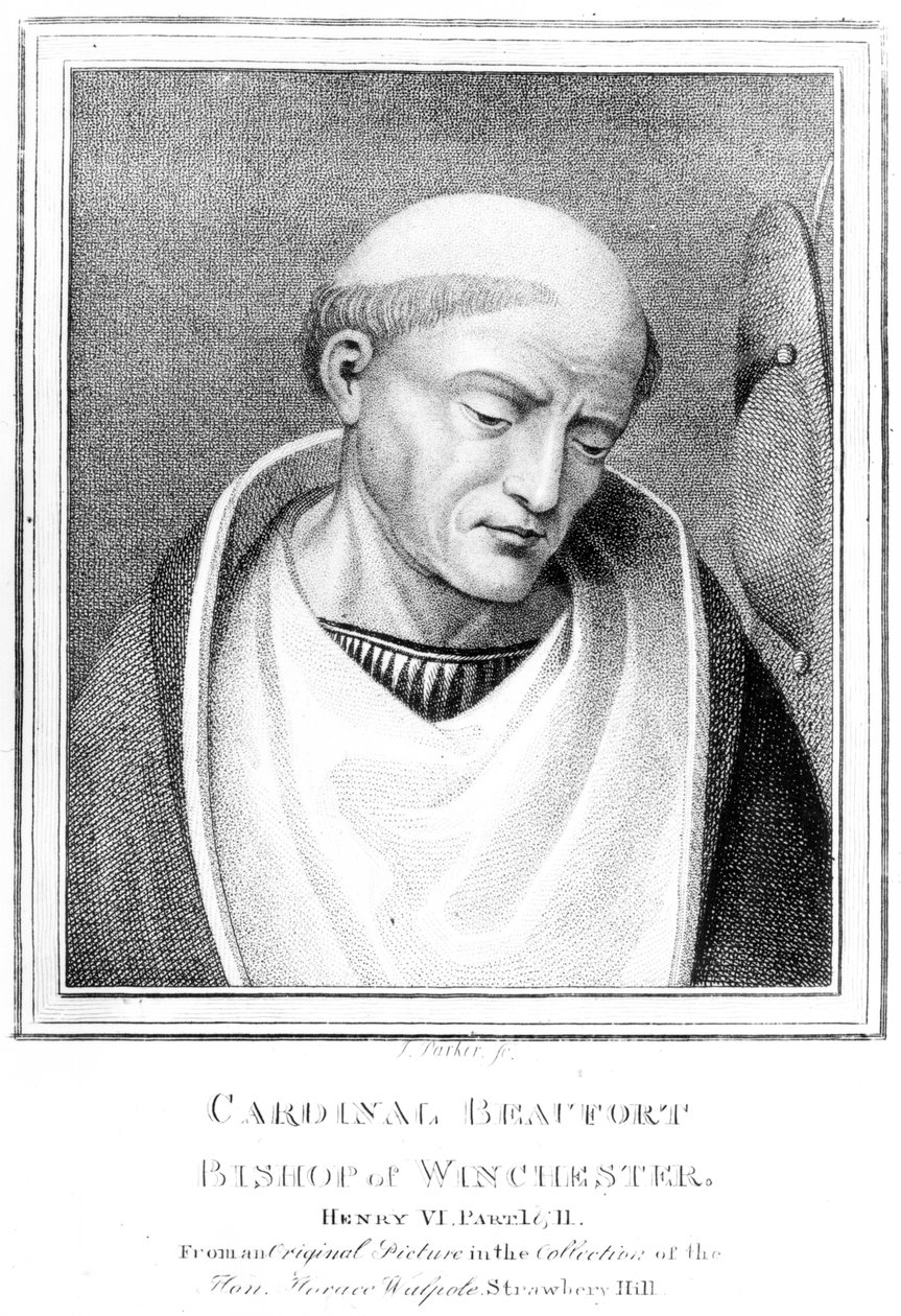 Cardinale Henry Beaufort, Vescovo di Winchester, inciso da J. Parker, 1791 da English School