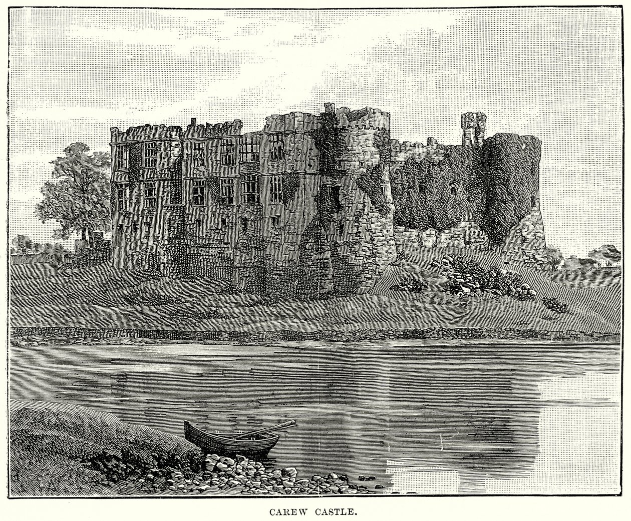 Castello di Carew (incisione) da English School