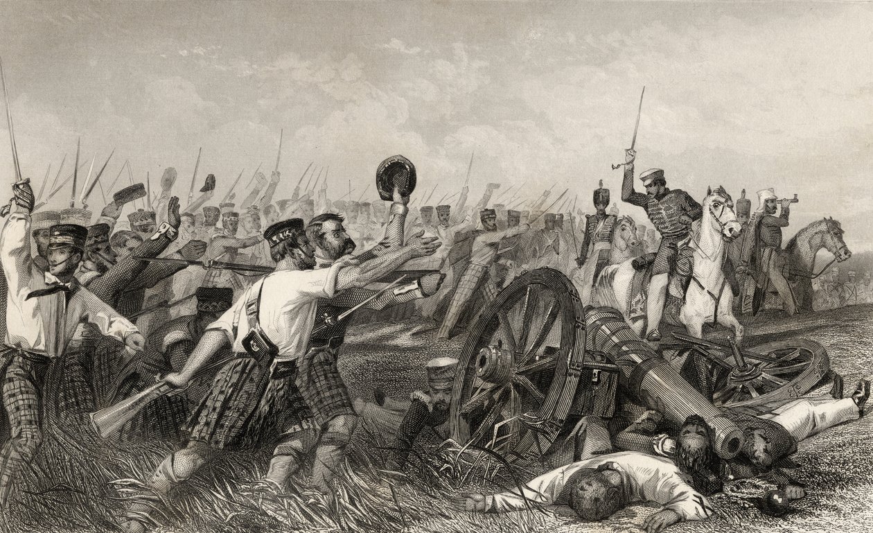 Carica degli Highlanders prima di Cawnpore sotto il generale Havelock, da 