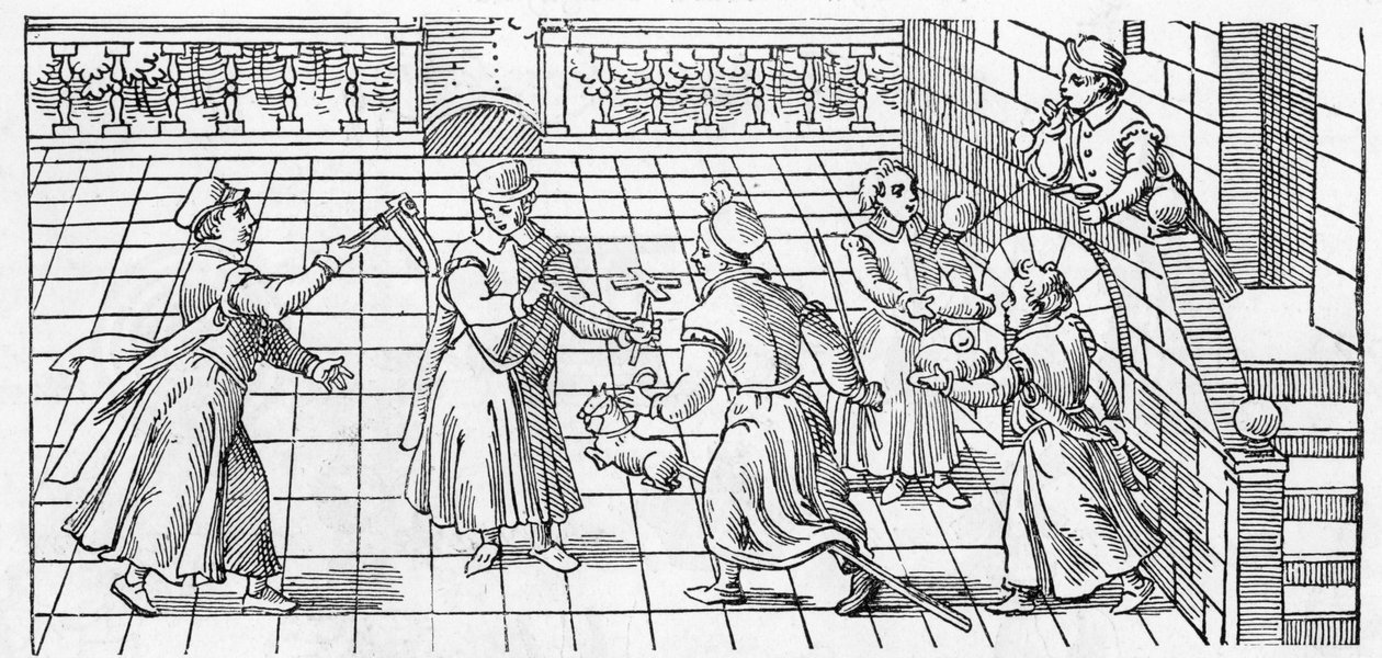 Giochi per bambini: il sonaglio, il mulino, il cavallo a dondolo e il soffio delle bolle da English School