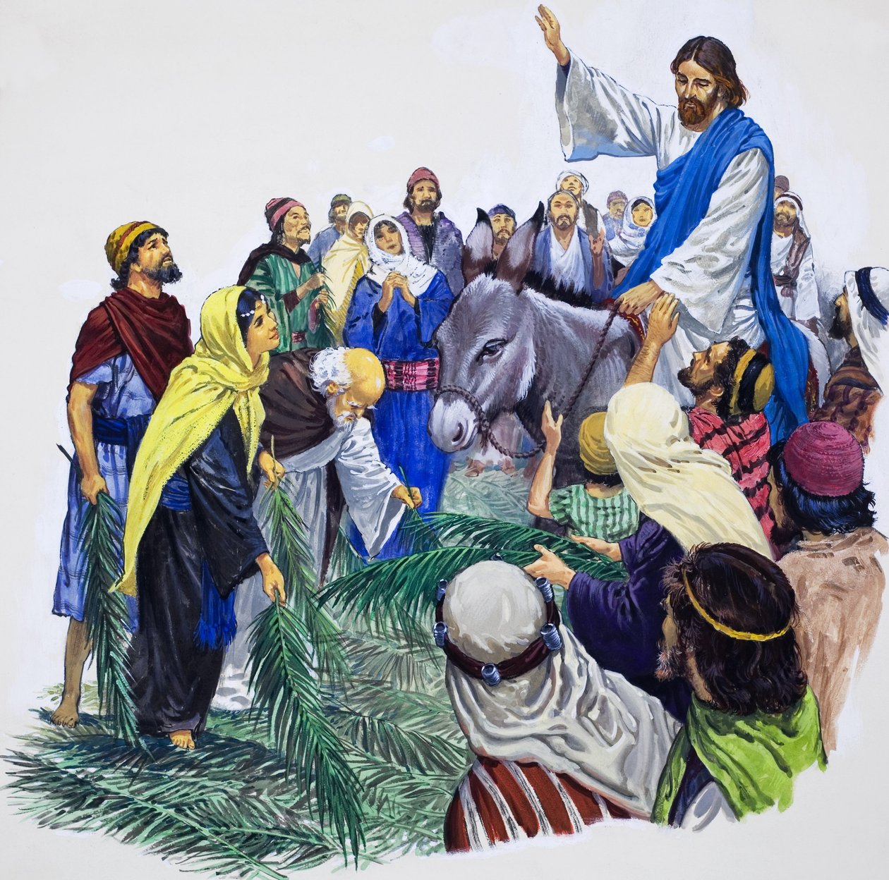 Cristo entra a Gerusalemme (guazzo su carta) da English School