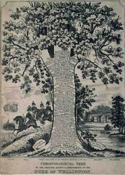 Albero cronologico dei principali eventi e successi del Duca di Wellington da English School