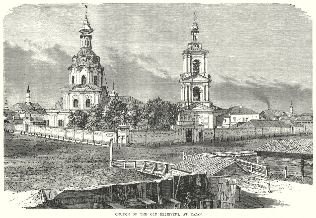 Chiesa dei Vecchi Credenti, a Kazan (incisione) da English School