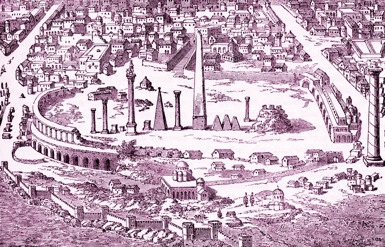 Circo e Ippodromo di Costantinopoli cristiana, illustrazione dell