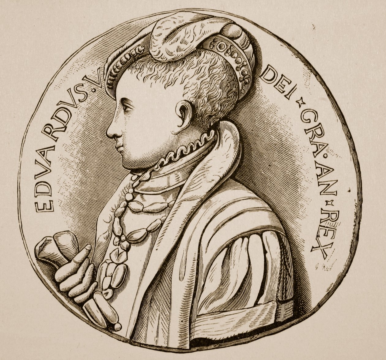 Medaglia di incoronazione di Edoardo VI da English School