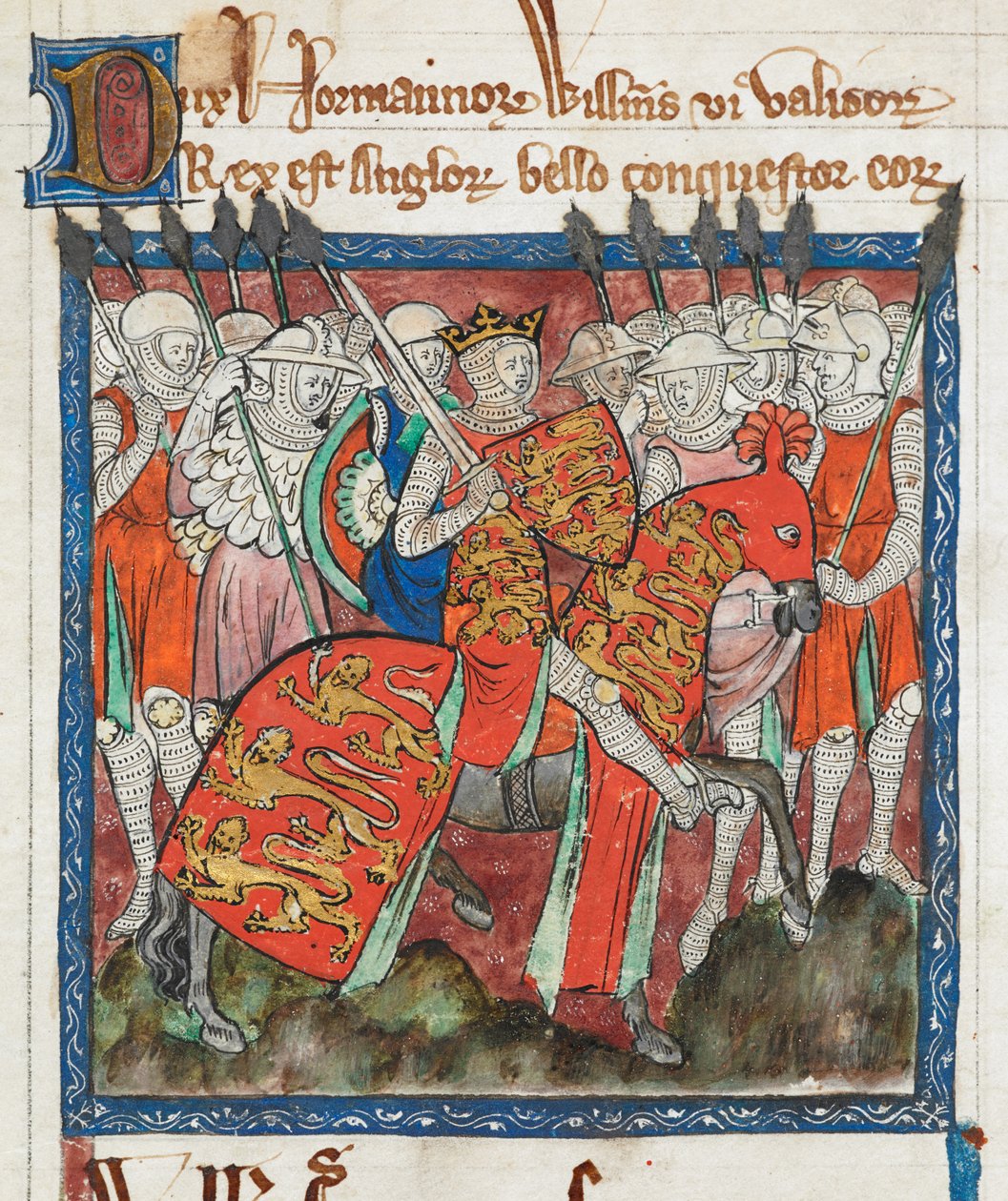 Guglielmo il Conquistatore che cavalca con i suoi soldati, 