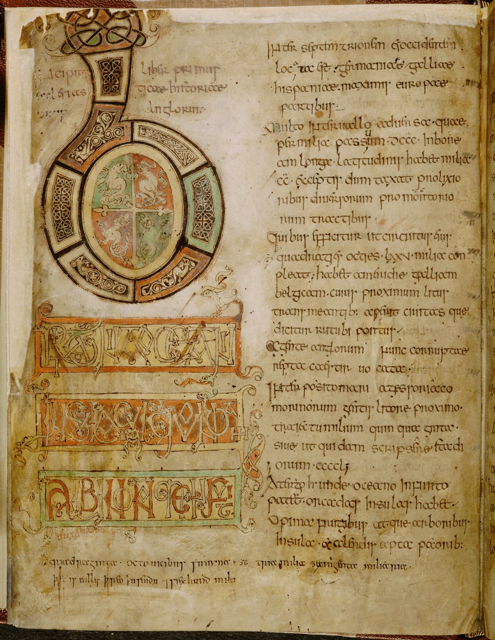 Cotton Tiberius C. II, f.5v Iniziale 