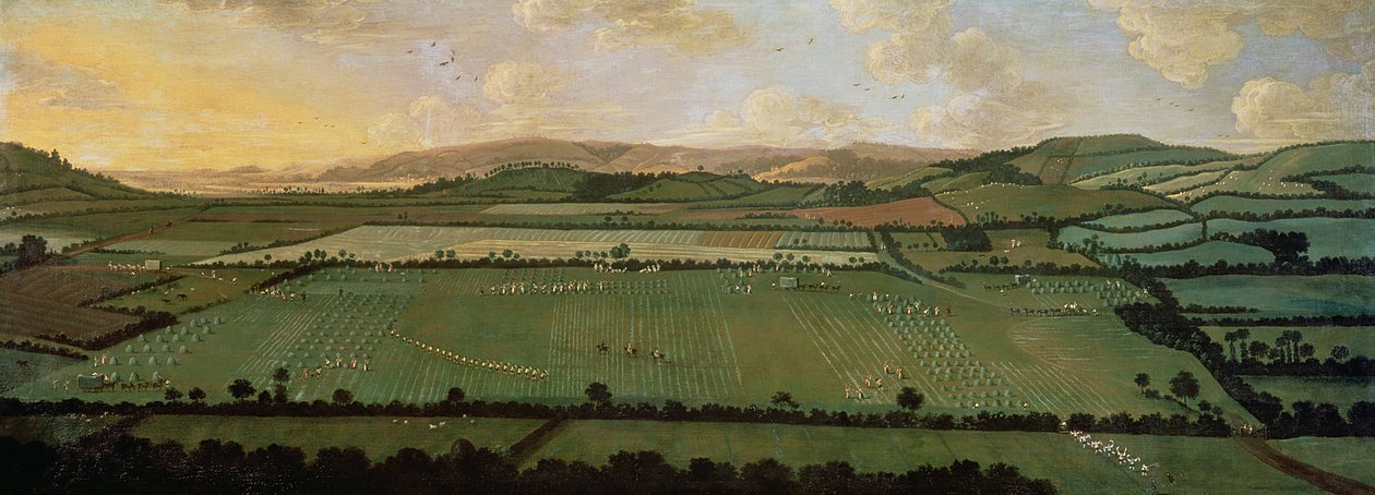 Campagna intorno a Dixton Manor, c.1725 da English School