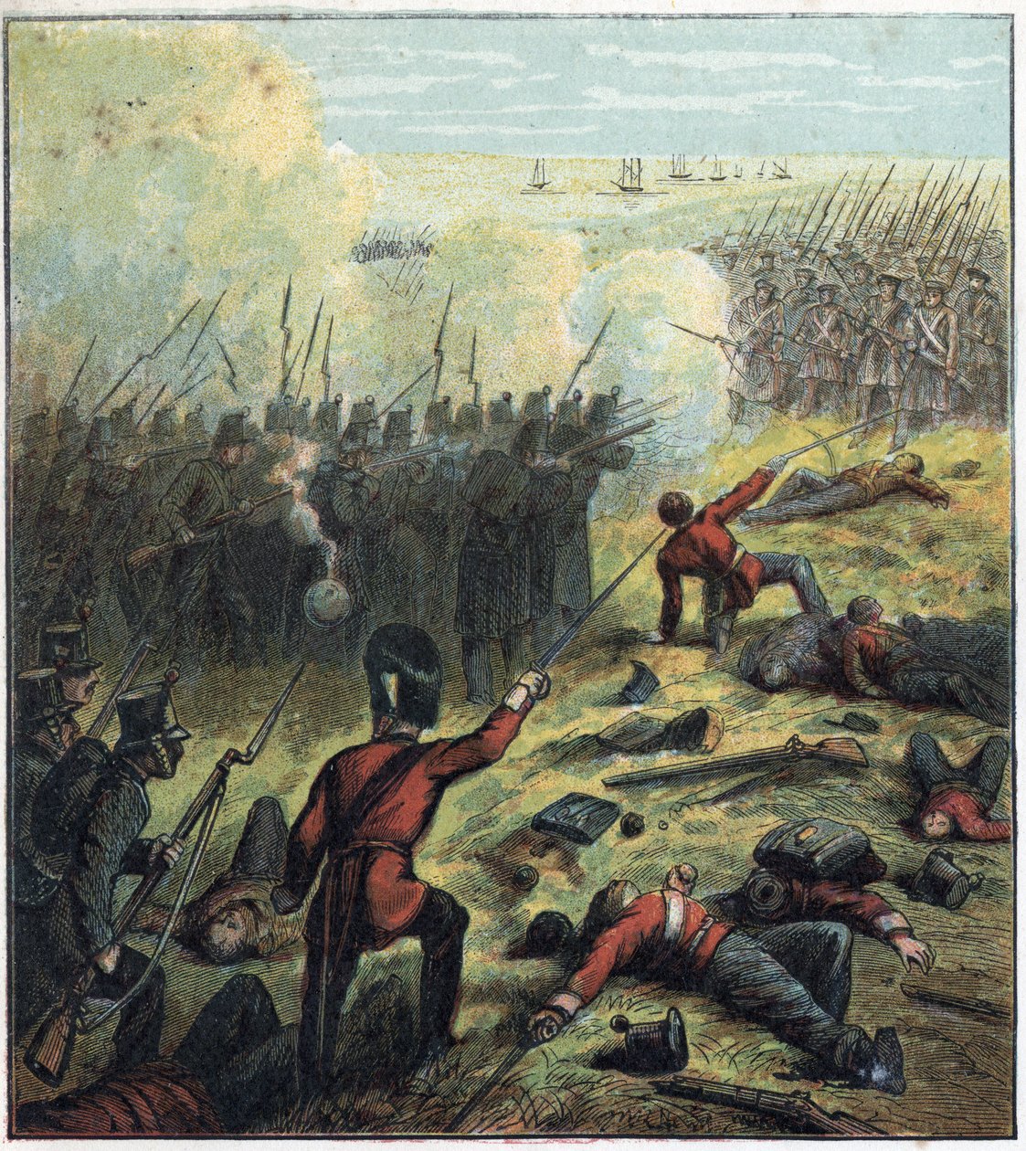 Guerra di Crimea (1853-1856) tra Russia e Impero Ottomano: i francesi e gli inglesi alleati con i turchi per assediare il porto russo di Sebastopoli dal 17 ottobre 1854 all