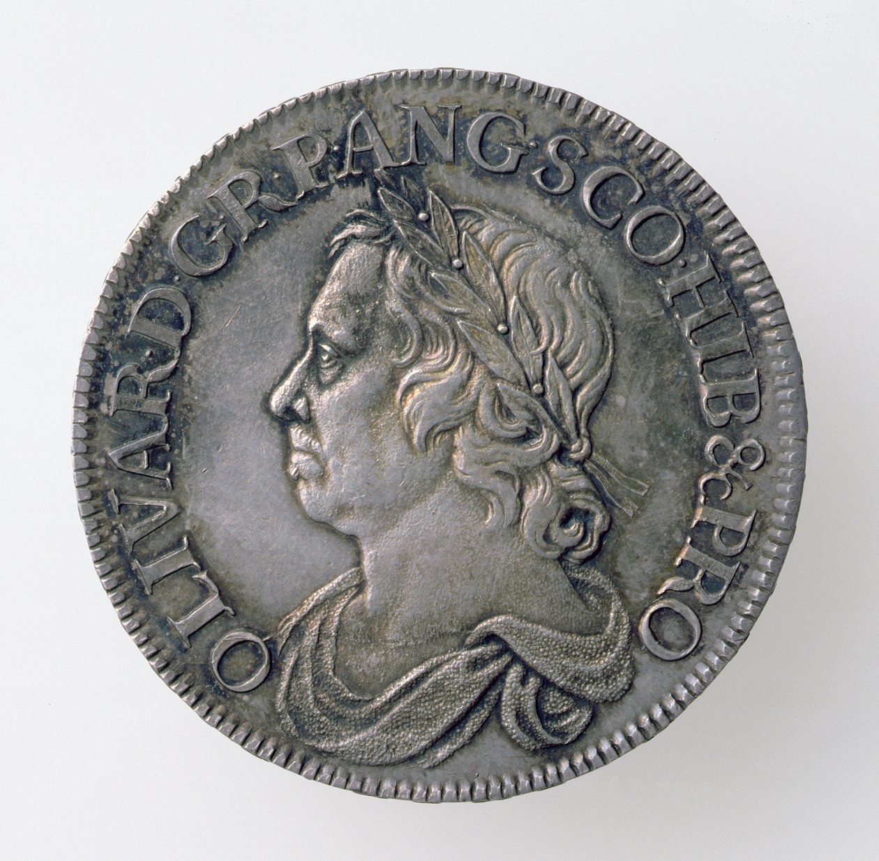 Corona di Oliver Cromwell (1599-1658), Zecca di Londra, 1658 (dritto) da English School
