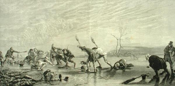 Curling nel 1880 circa, da 