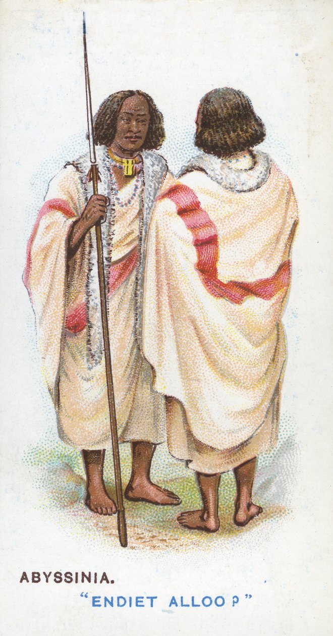 Saluto Consueto in Abissinia, 1907 da English School