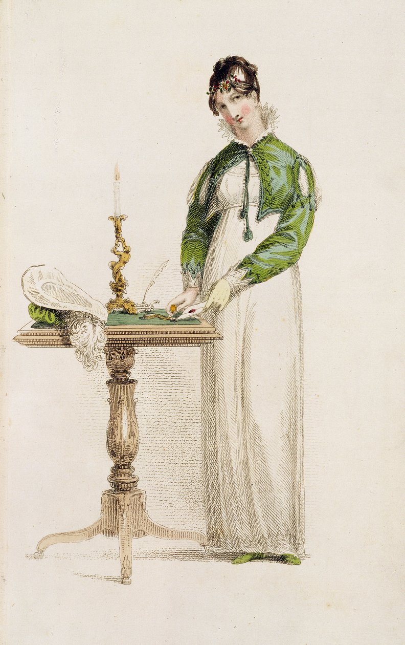 Abito da giorno, tavola di moda da Ackermanns Repository of Arts da English School