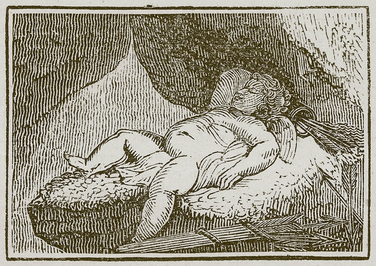 La morte e Cupido (incisione) da English School