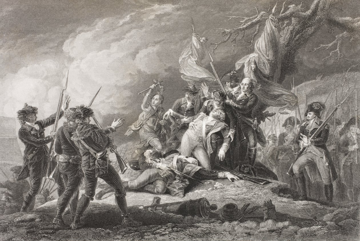 Morte del generale Montgomery alla battaglia di Quebec, 1775, da 