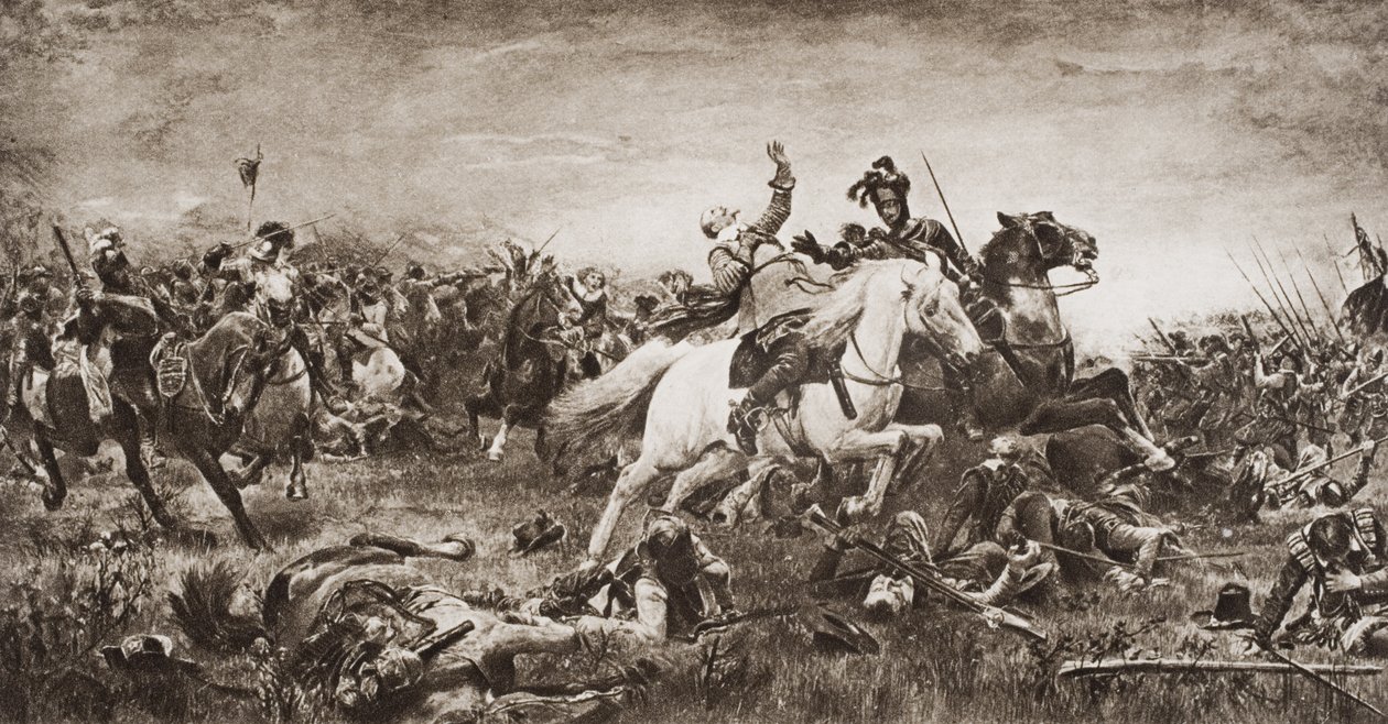 Morte di Gustavo Adolfo, illustrazione da 