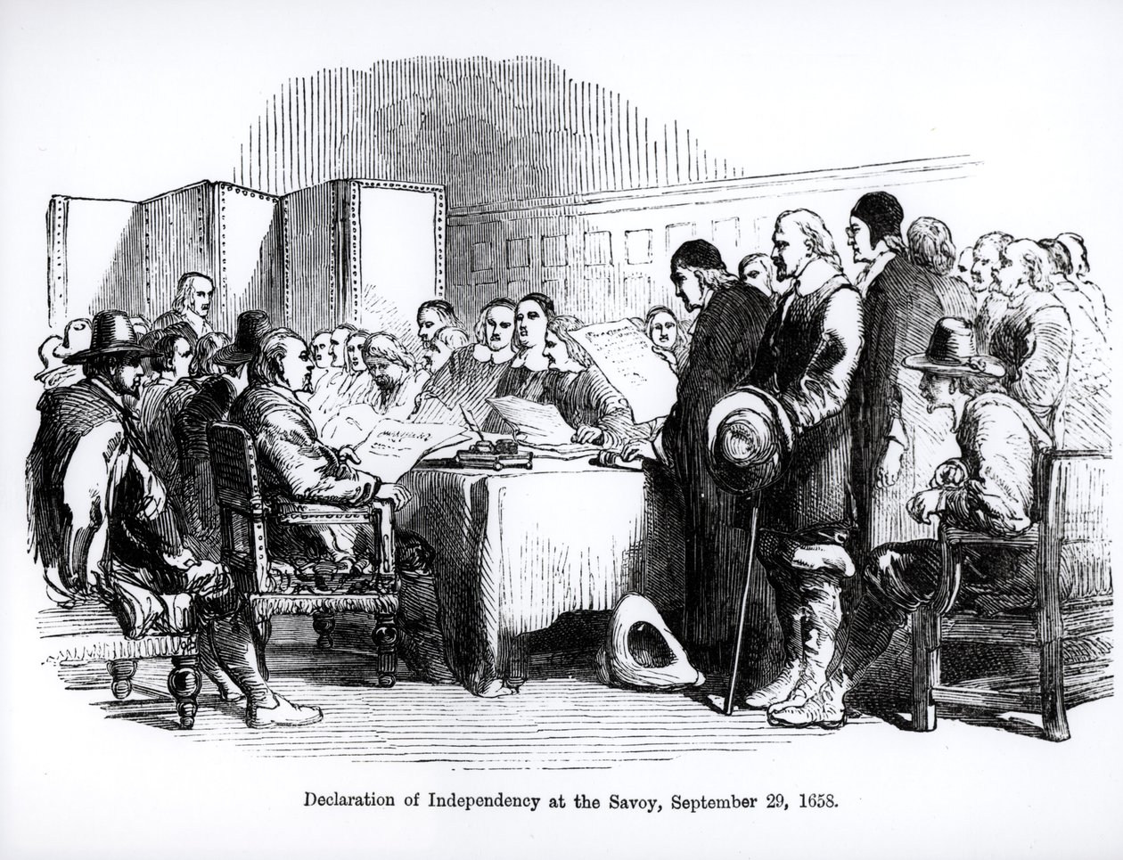 Dichiarazione di Indipendenza al Savoy, 29 settembre 1658 da English School