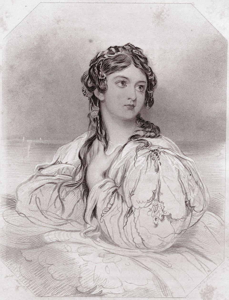 Desdemona, dal dramma Otello, "Galleria delle Donne di Shakespeare" da English School