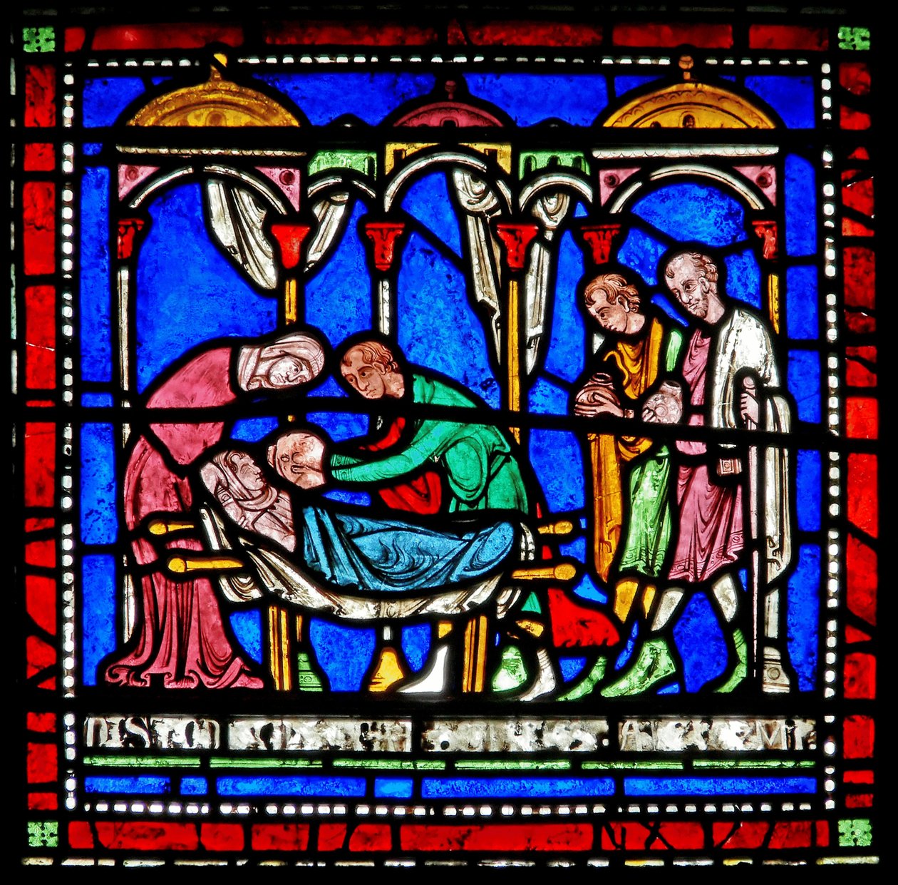 Dettaglio dalla Finestra dei Miracoli raffigurante la storia di Riccardo di Sunieve da English School