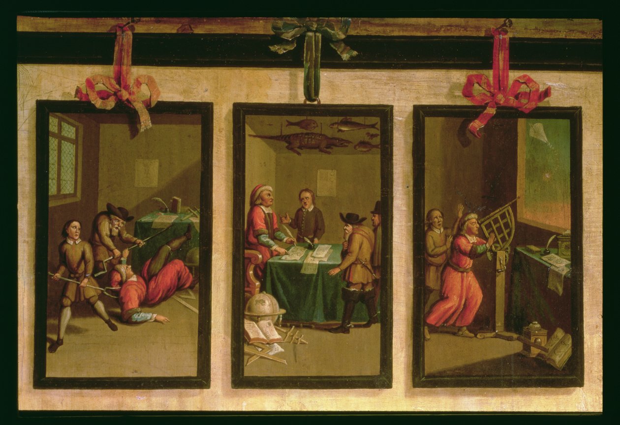Dettaglio del pannello nel salotto olandese da English School