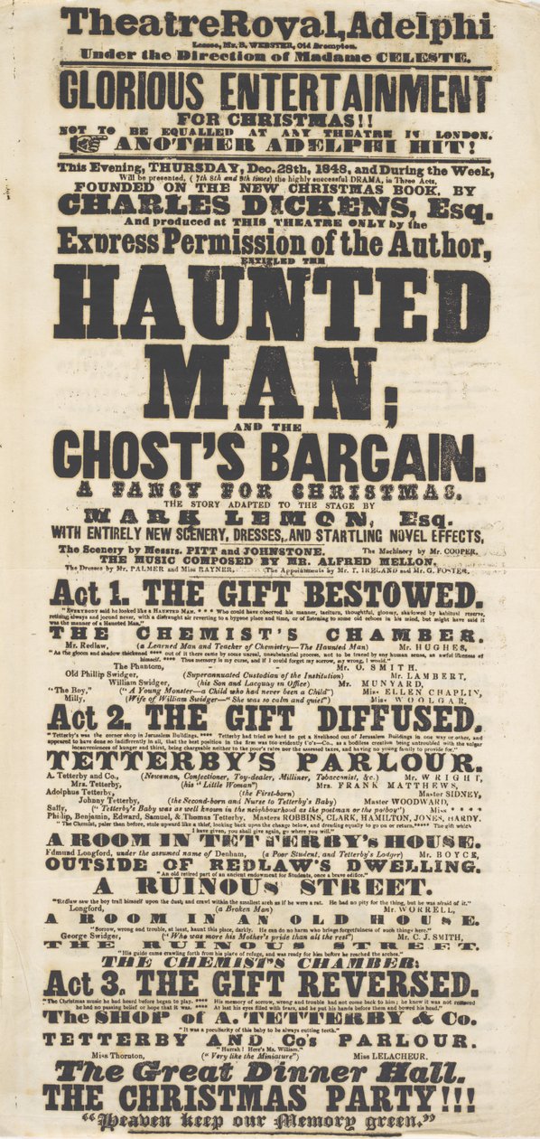 Manifesto di Dickens: The Haunted Man, all