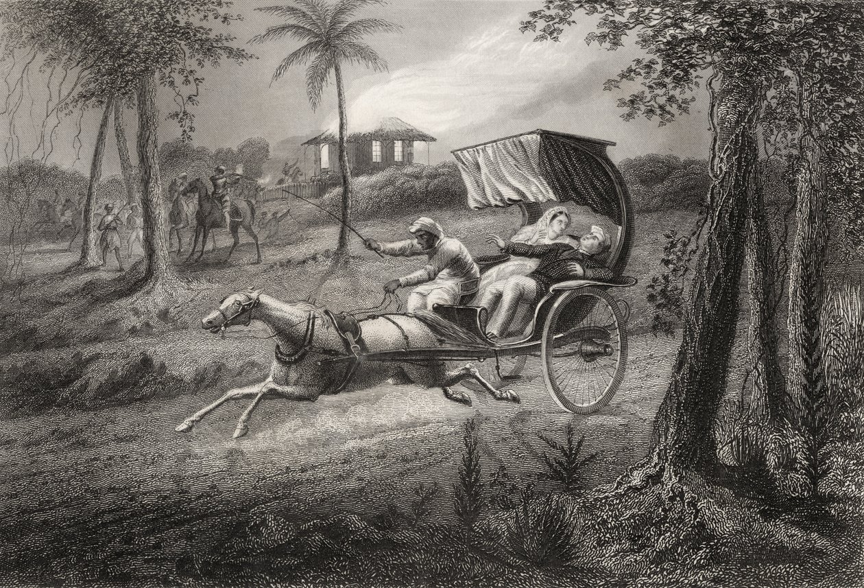 Il dottor Graham colpito nel suo calesse dai ribelli di Sealkote nel 1857, da 