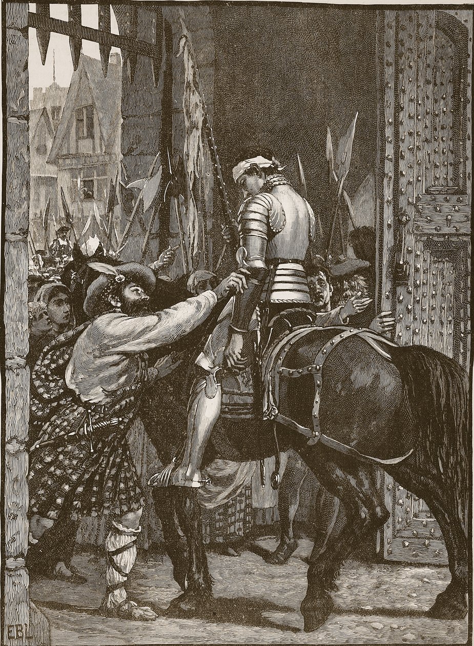 Edimburgo dopo Flodden, illustrazione da Cassells Illustrated History of England da English School