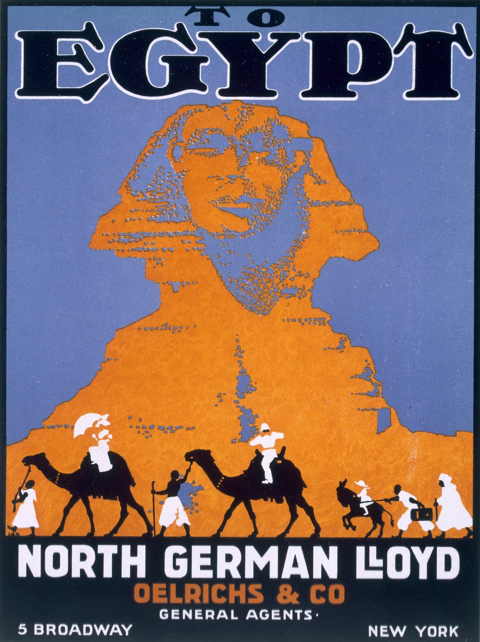 Egitto, manifesto pubblicitario Norddeutscher Lloyd da English School