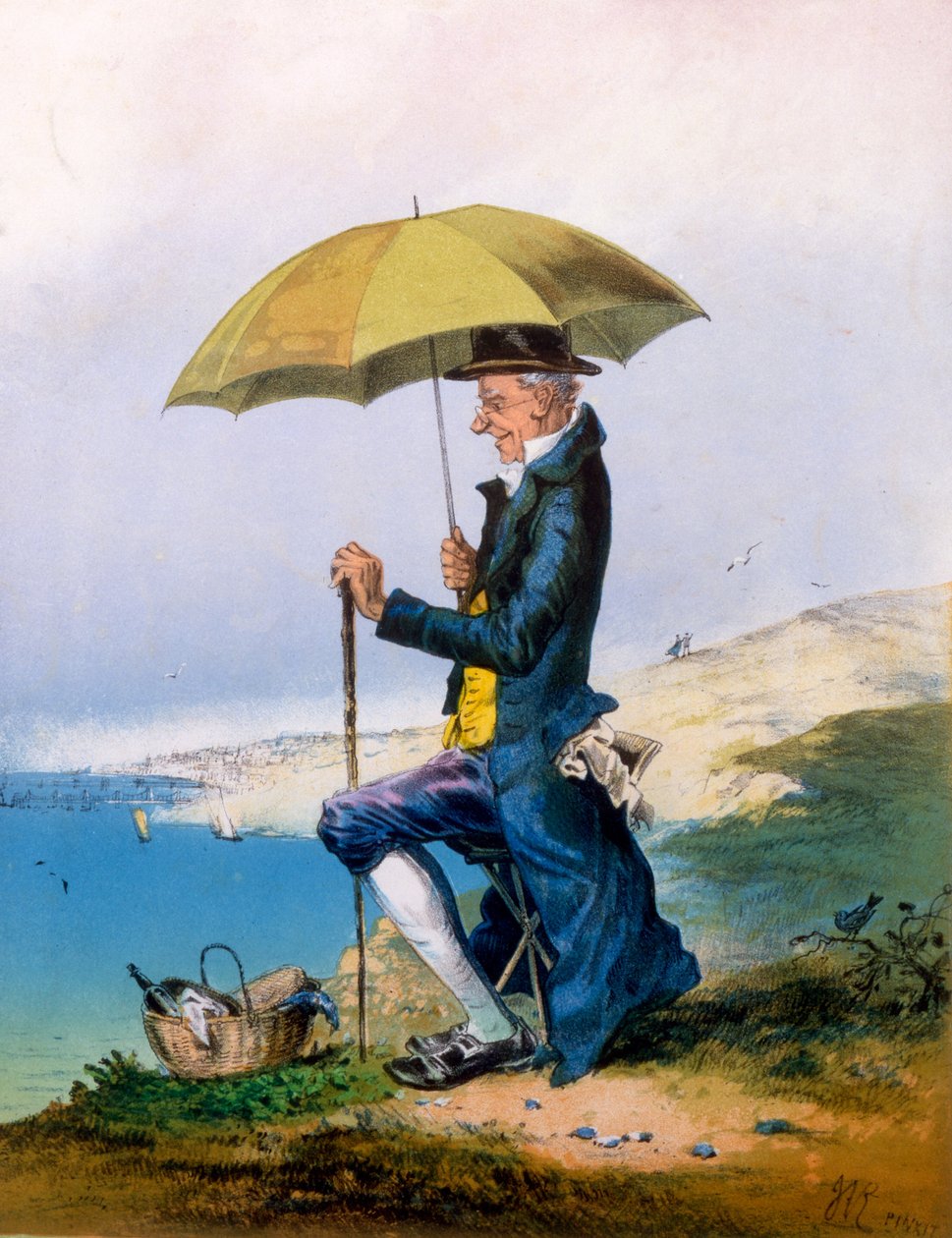 Otto ore al mare per tre scellini, stampa realizzata da A. Concannen, 1873 da English School