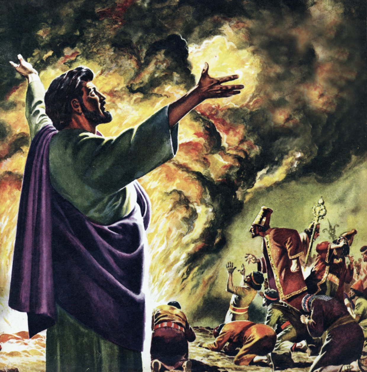 Elia chiama il fuoco dal cielo da English School