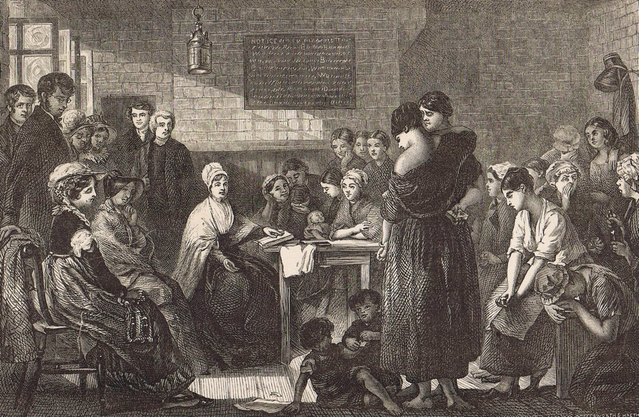 Elizabeth Fry (1780-1845) (incisione) da English School