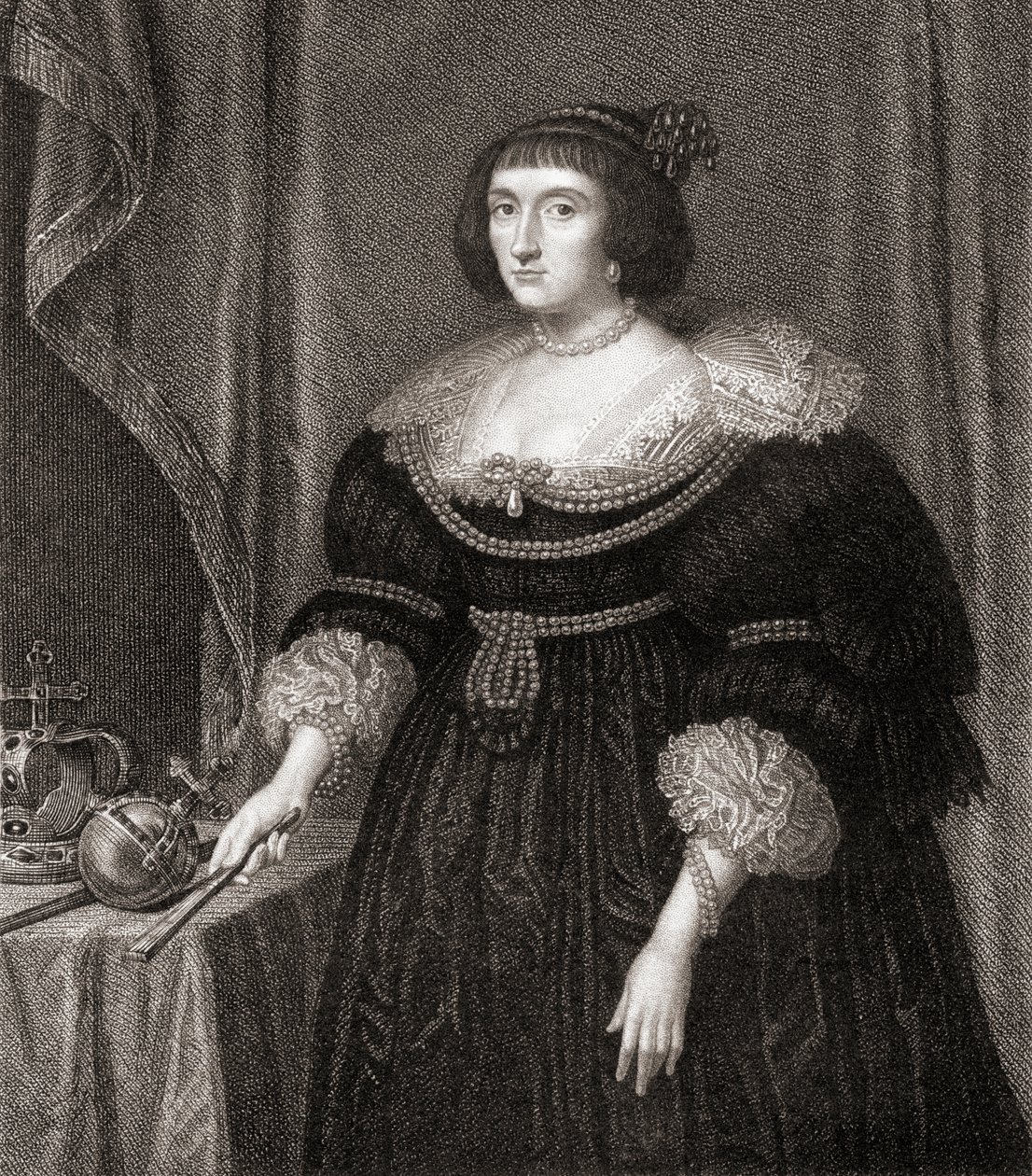 Elisabetta, Regina di Boemia, da Lodges British Portraits, 1823 da English School