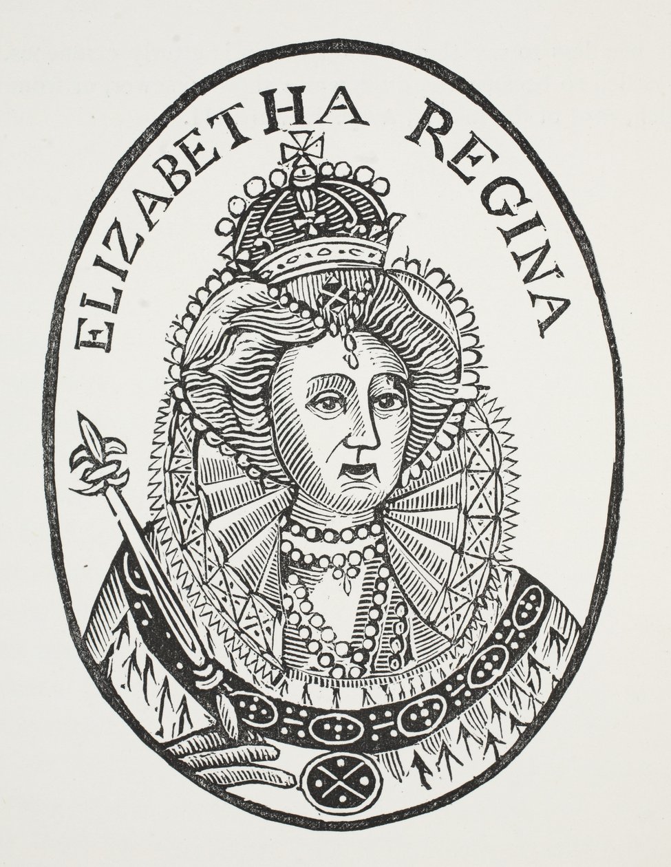 Elizabeth Regina, illustrazione da Chap-books del XVIII secolo di John Ashton, pub. 1882 da English School