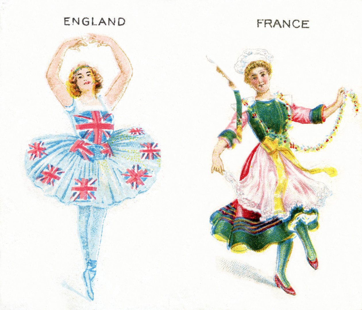 Entente Cordiale (Intesa Cordiale) carte di sigarette, 1915 da English School