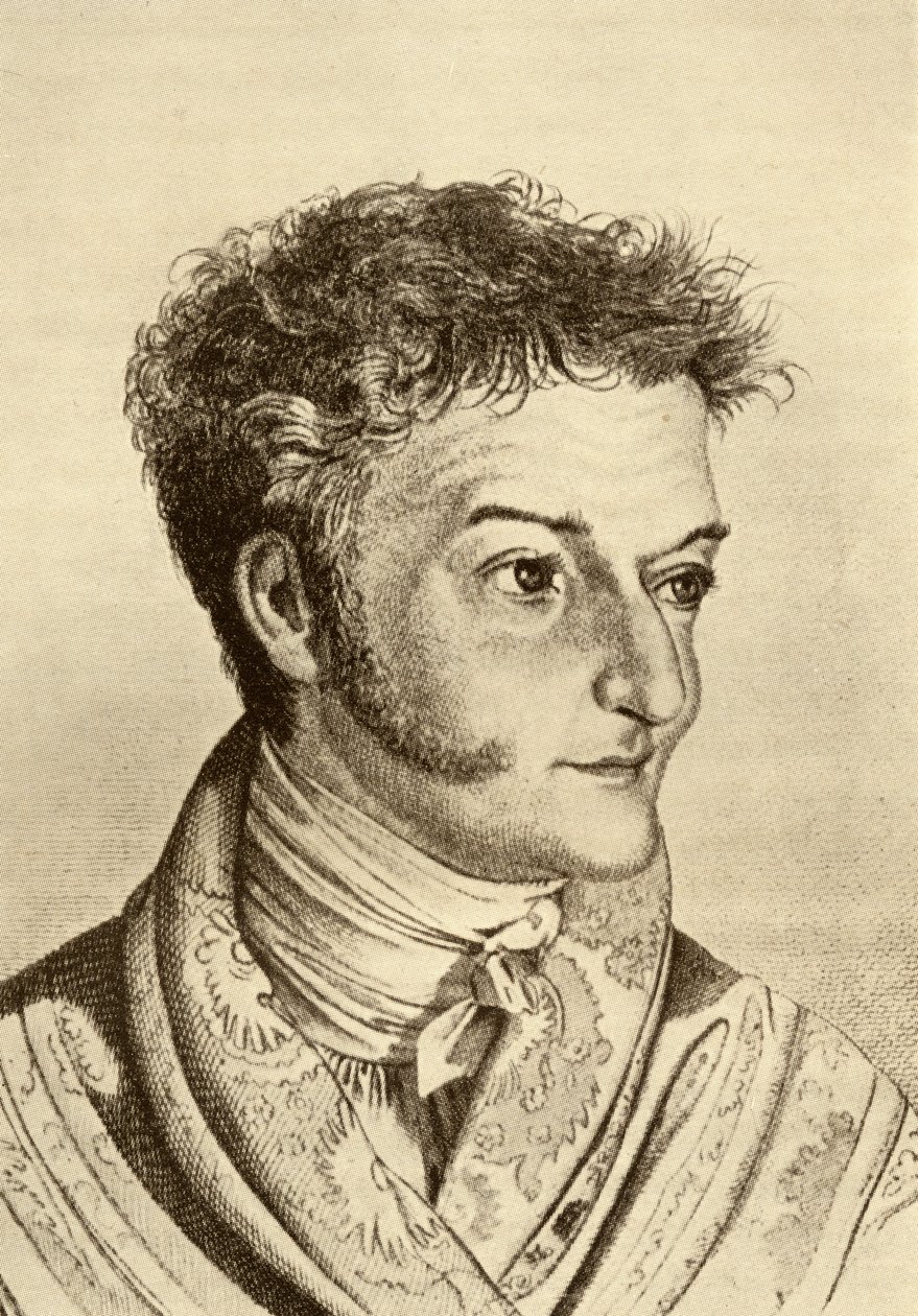 Ernst Theodor Amadeus Hoffmann (1776-1822) (incisione) da English School