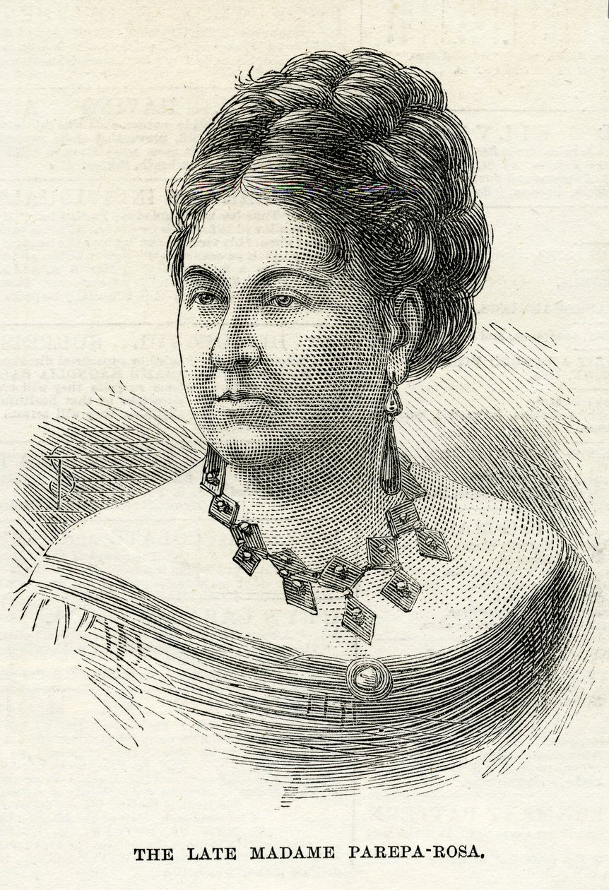 Euphrosyne Parepa-Rosa, Illustrazione per The Graphic, 7 febbraio 1874 da English School