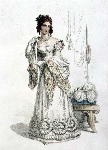 Abito da sera, tavola di moda da Ackermann