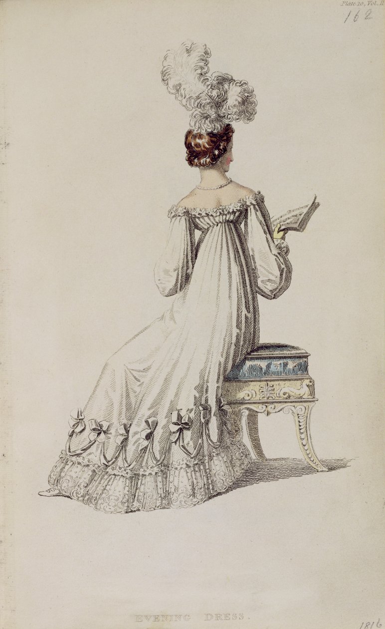 Abito da sera, tavola di moda da Ackermann
