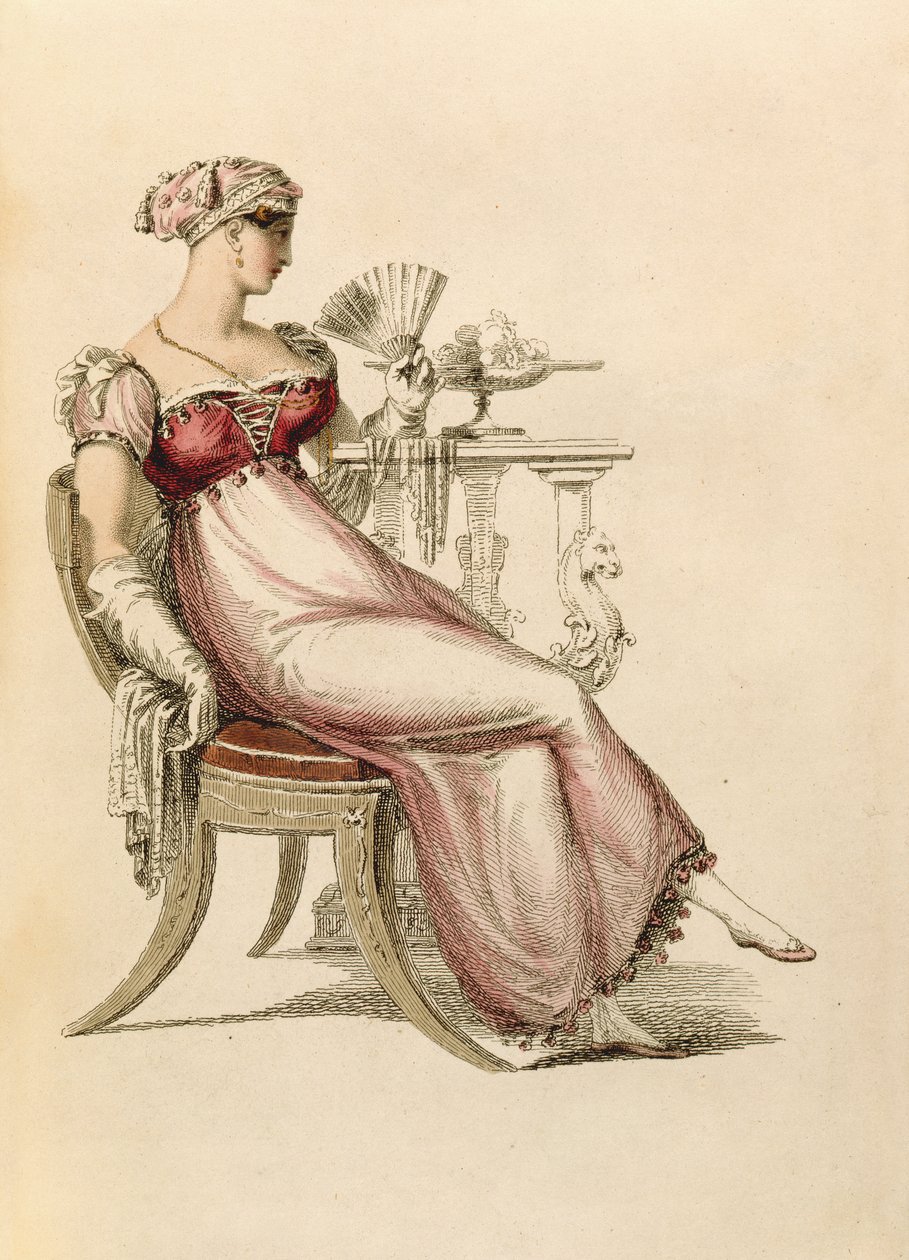 Abito da sera o da ballo, tavola di moda da Ackermann