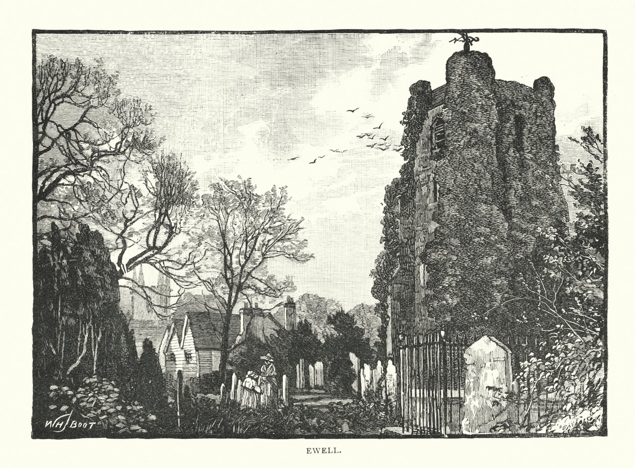 Ewell (incisione) da English School