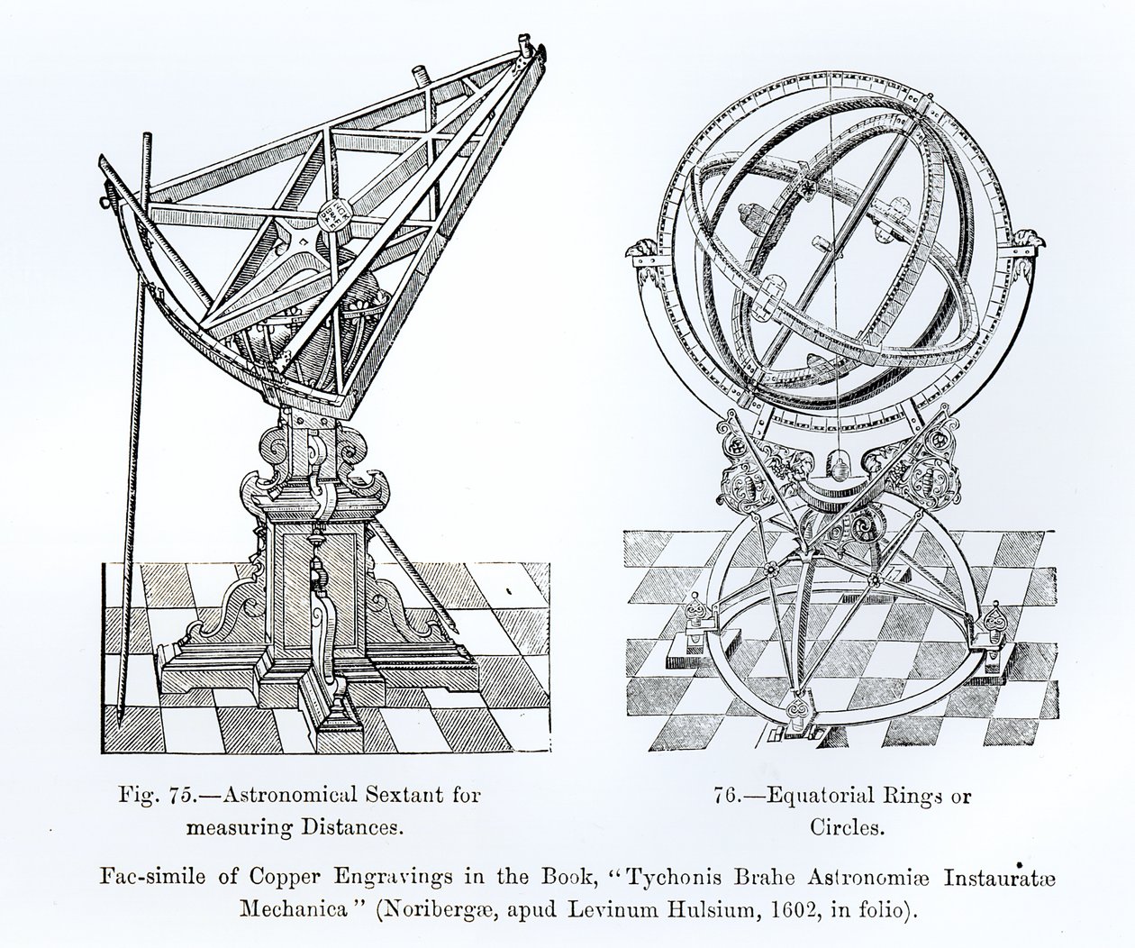 Facsimile di incisioni in rame da Tychonis Brahe Astronomiae Instauratae Mechanica, 1602 da English School