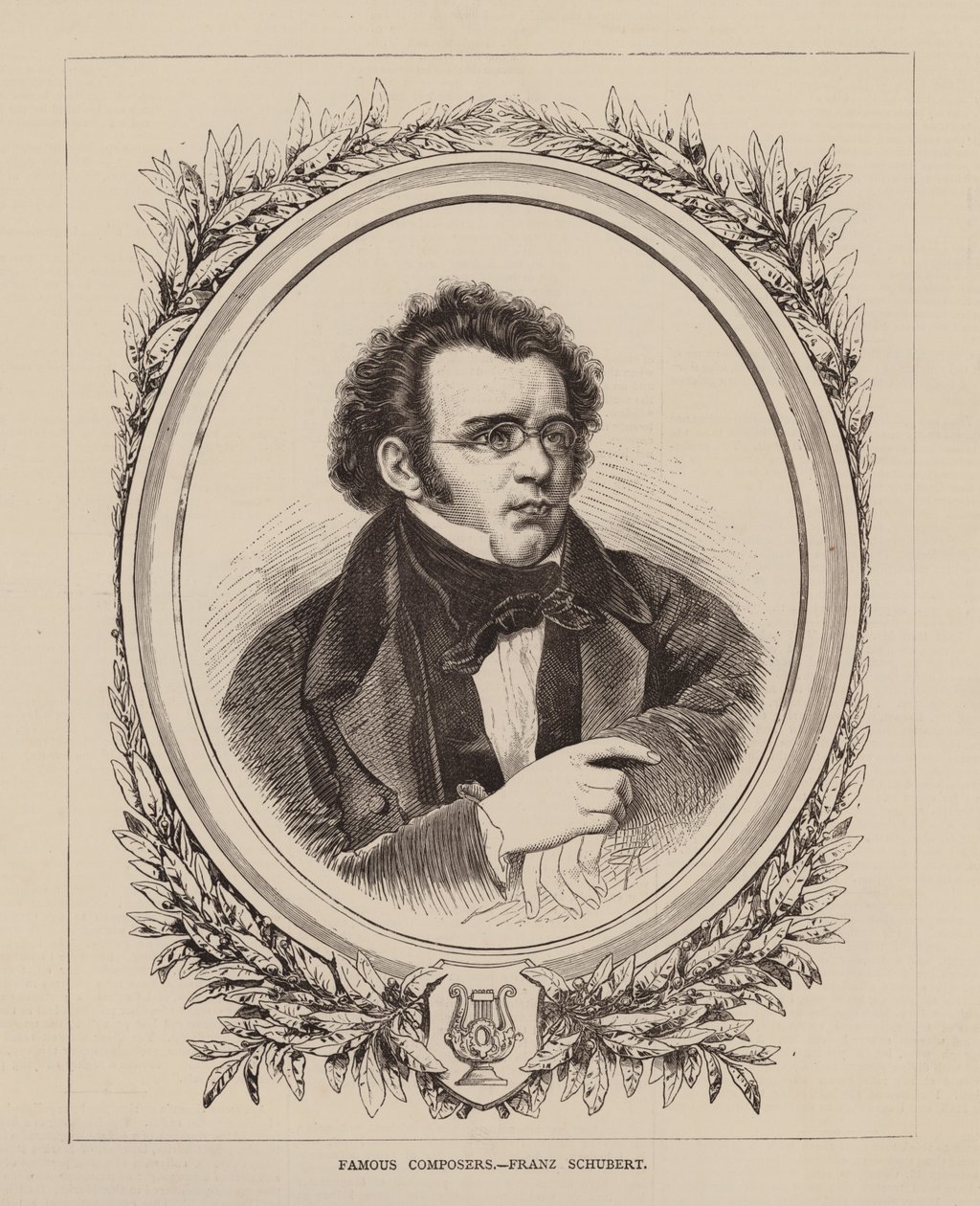Compositori famosi, Franz Schubert (incisione) da English School