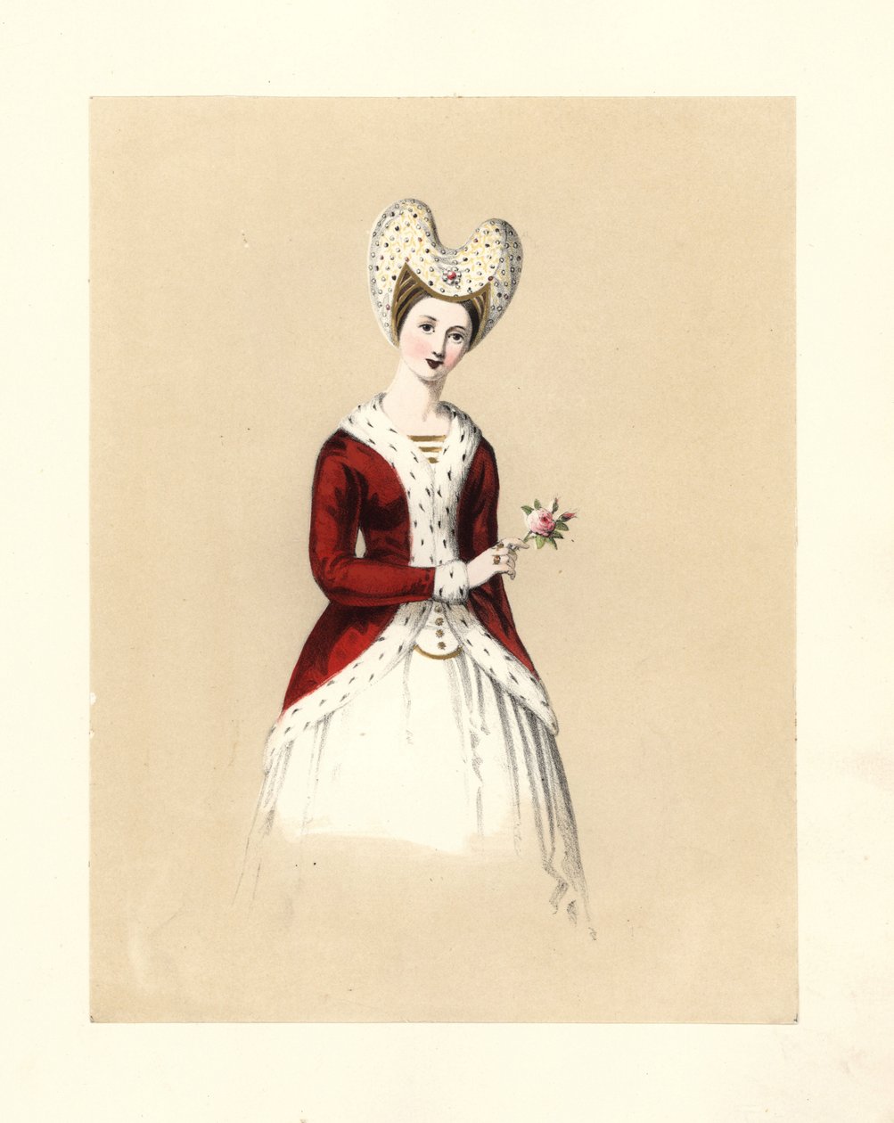 Moda durante il regno di Enrico V e VI, illustrazione da 