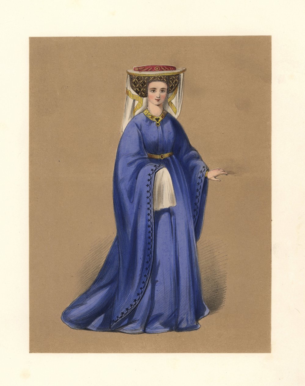 Moda durante i regni di Enrico IV e V, illustrazione da 
